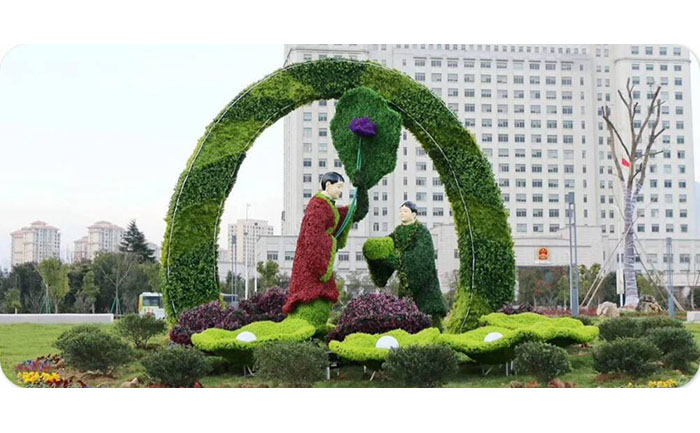 <b>五色草造型制作流程 | 匠心工艺细节把控 - 花不同园艺</b>实景案例展示
