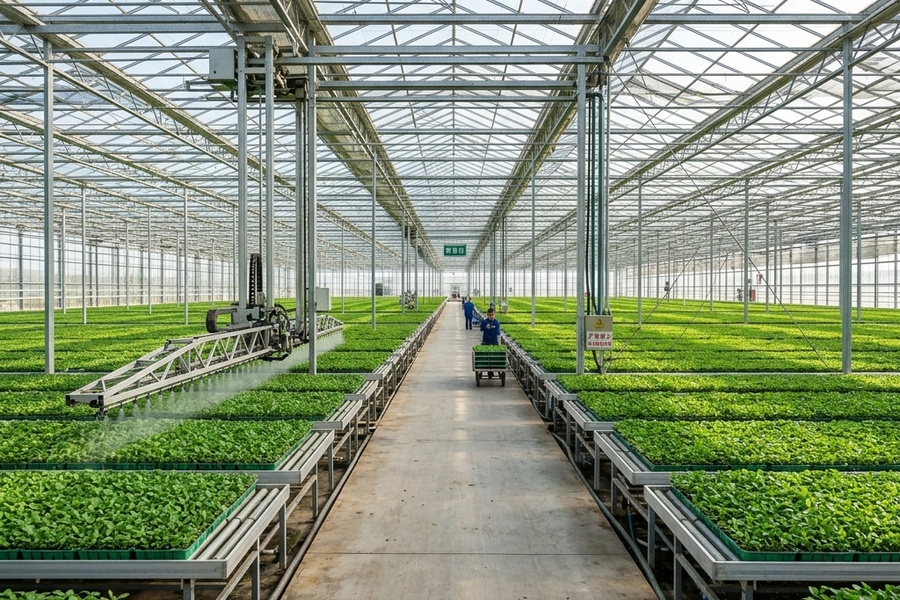 开封大型菊花种苗标准化智能温室育苗基地